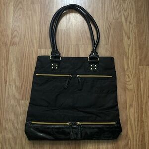 Apt 9 Black Zipper Tote Bag